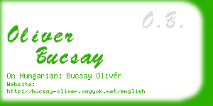 oliver bucsay business card